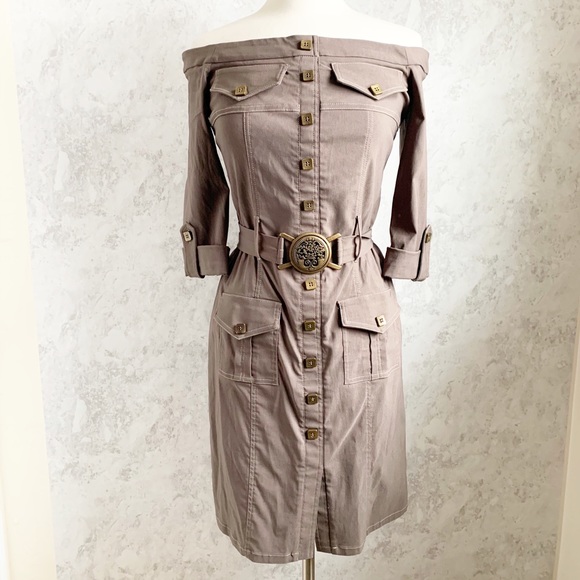 Vintage Joseph Ribkoff Button Down Front Dress 8 - Picture 7 of 7